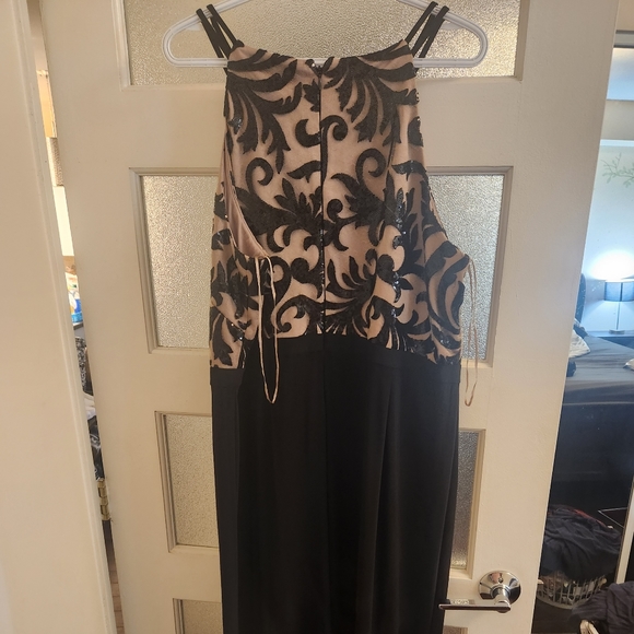 Nw Woman , 20w, black w nude wide leg jumpsuit - Picture 4 of 6